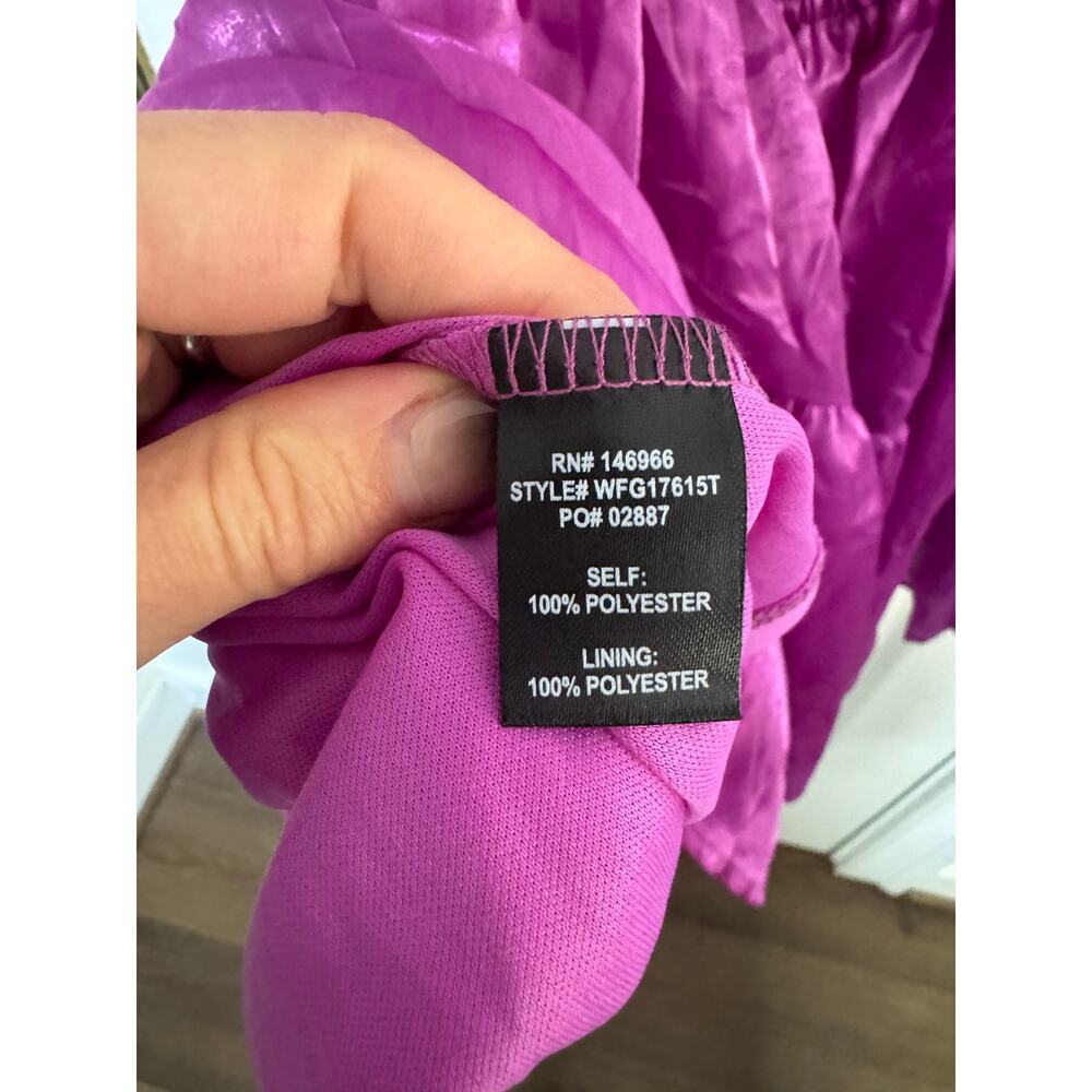 Crystal sky purple shiny cocktail dress size large - Picture 13 of 14